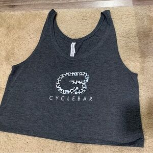 Cyclebar Gray Crop Tank Top with Racerback